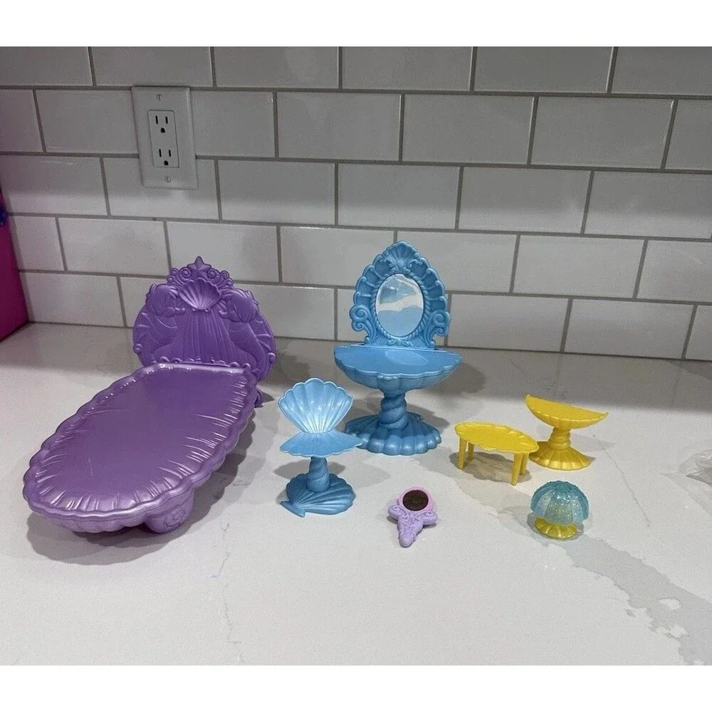 Rare Vintage Retro Disney little mermaid Ariel Purple shell bed Princess Y2K Set